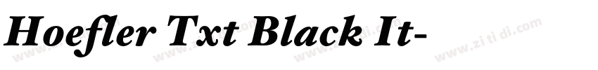 Hoefler Txt Black It字体转换 Hoefler Txt Black It字体转换